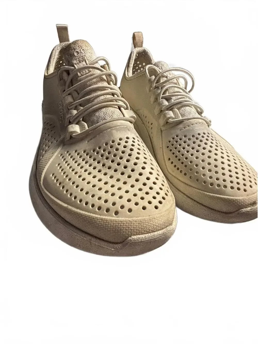 Crocs junior 5 Beige Perforated Lightweight Sneakers